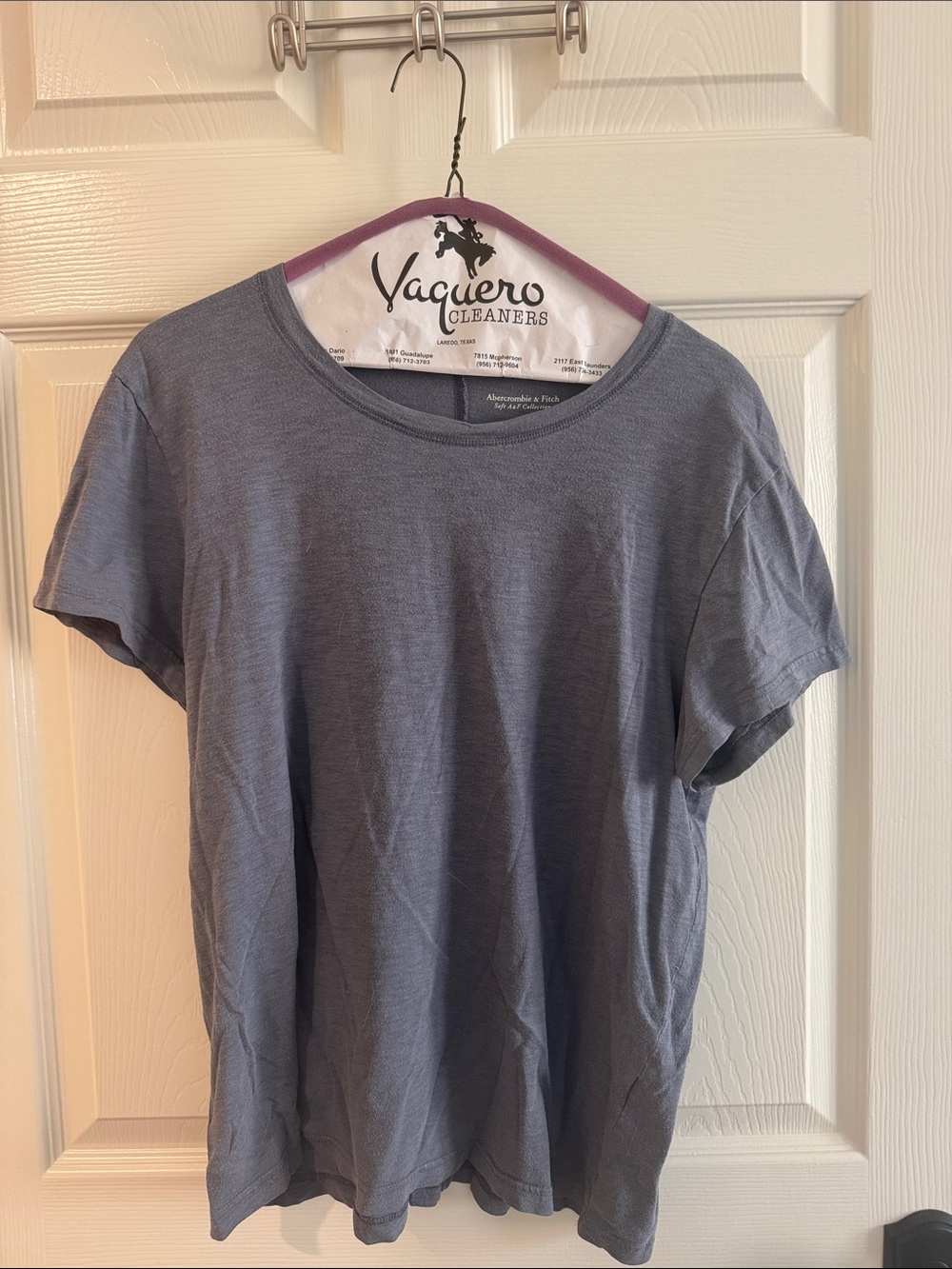 Abercrombie & Fitch Slate blue Gray Short Sleeve Crew Tee